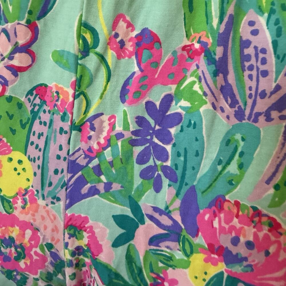 Lilly Pulitzer Womens Rivera Romper Sz S Smocked Tie Dress Skorts Beach Tropical - Picture 6 of 9